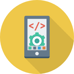 A cell phone with an image of the settings on it.
