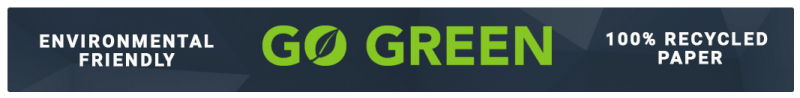 gogreenbanner2 A green and black banner with the word " grit ".